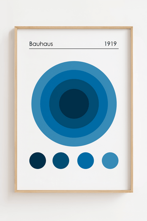 1919 Bauhaus Circles Plakat | Geometrisk Retro Design

