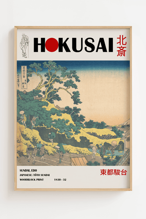 Sundai Edo - Hokusai Plakat