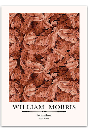 William Morris - Acanthus Rød Plakat