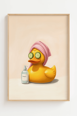 Badeand - Plakat til badeværelset