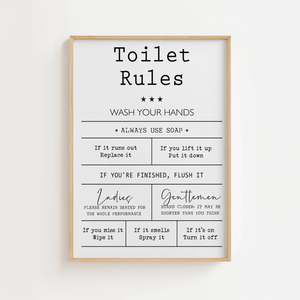 Toilet Rules Plakat