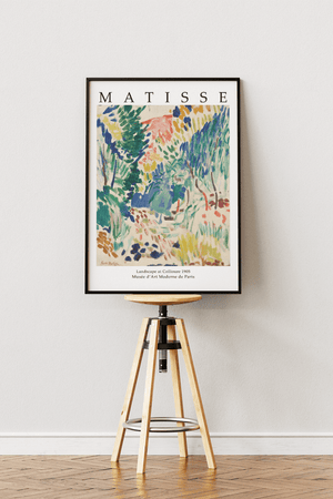 Matisse plakat med maleriet Landscape at Collioure fra 1905 i farverig fauvistisk stil.