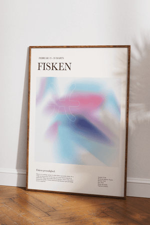 Fisken - Farverig stjernetegns plakat