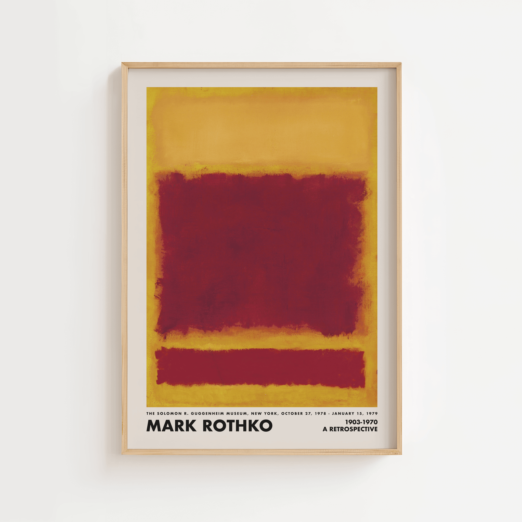 Mark Rothko Outline No.304 Mark Rothko poster – Abstract art in warm colors