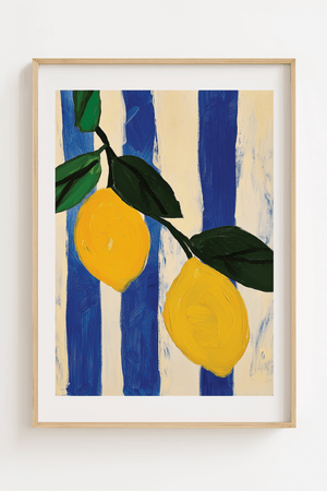 Italienske Citroner – Abstrakt Plakat