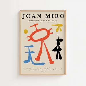 Joan Miro Speaking Alone Plakat