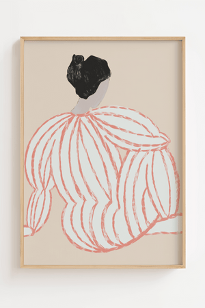 Skab ro og balance i dit hjem med vores Lagom Lady Beige Plakat. Motivet viser en stilfuld silhuet 