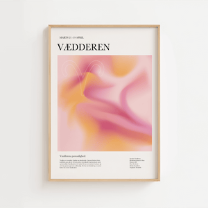 Vædderen - Farverig stjernetegns plakat