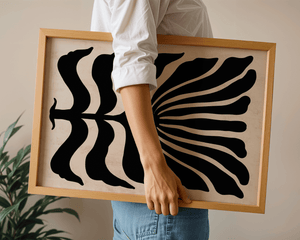 Sort Gren Plakat | Minimalistisk Naturmotiv i Sort Design