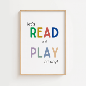 Lets Read And Play All Day Plakat