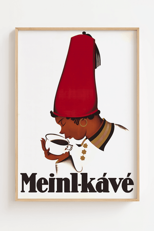 Vintage plakat med ikonisk Meinl-kávé reklame. Perfekt til kaffeelskere og retro-indretning. Fås i flere størrelser – fra kun 99,-

