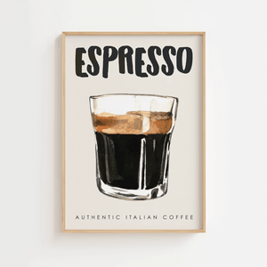 Espresso Authentic Italian Coffee Plakat