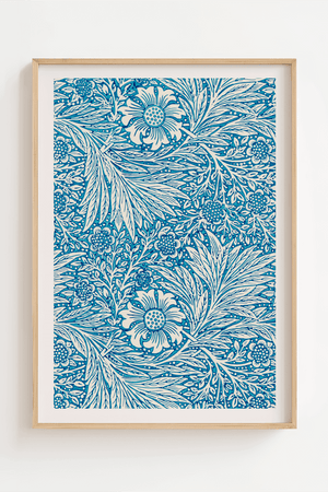 Blåt kunsttryk Plakat