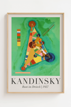 Bunt In Dreieck - Kandinsky Plakat