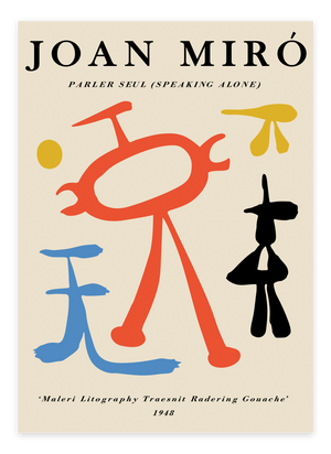 Joan Miro Speaking Alone Plakat