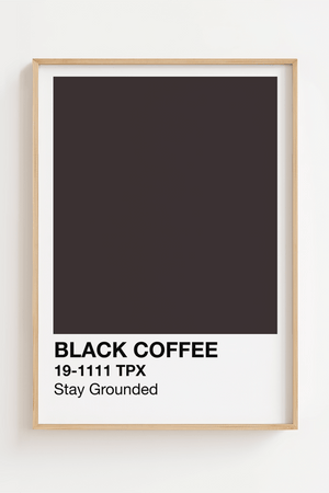 Black Coffee kaffeplakat – Elegant farvetone til køkkenet