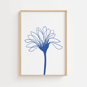 Blå Blomst Plakat
