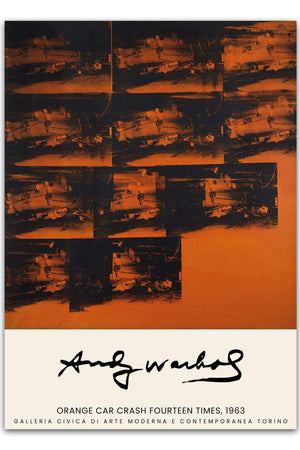 Orange Car Crash - Andy Warhol Plakat