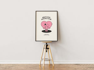 Self Love, Social Club - Pink Plakat | Trendy & Motiverende

