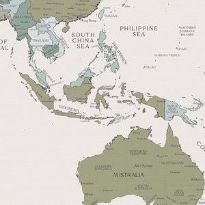 Moderne Verdenskort Plakat