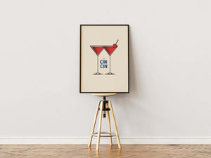Cin Cin Martini Plakat
