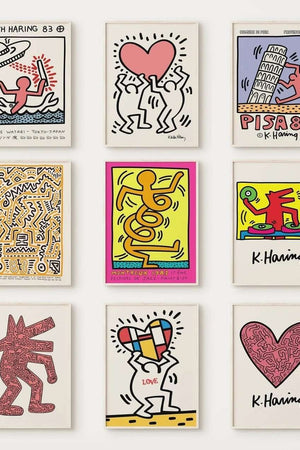 Blue Dancer - Keith Haring Plakat