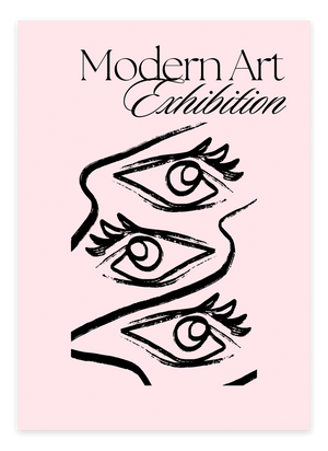 Modern Art Exhibition - Pink Plakat
