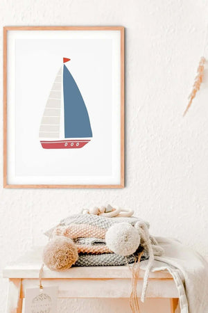 Sejlbådsplakat til børn - Børneplakat