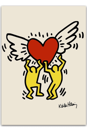 Hold your heart - Keith Haring Plakat