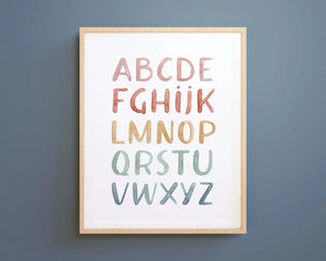 "ABCD" Alfabet Plakat