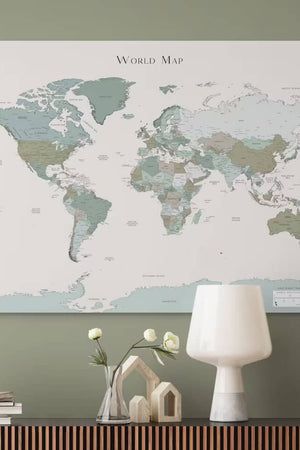 Moderne Verdenskort Plakat