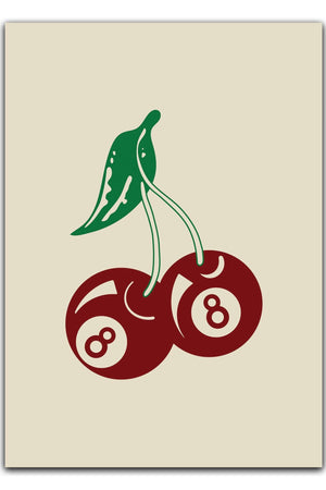 8 Ball Cherries Plakat