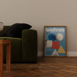 50 Jahre - Bauhaus Plakat | Tidløs Modernistisk Kunst