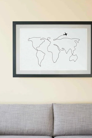 Verdenskort Tegning Plakat
