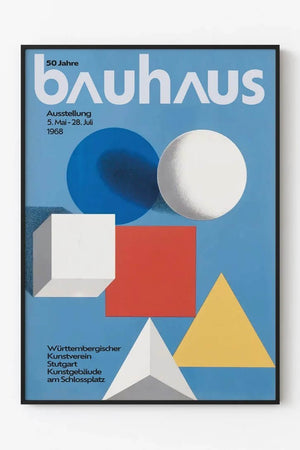 50 Jahre - Bauhaus Plakat | Tidløs Modernistisk Kunst