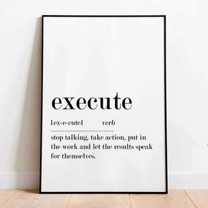 Citatplakater - Execute Definition Ellens Shop