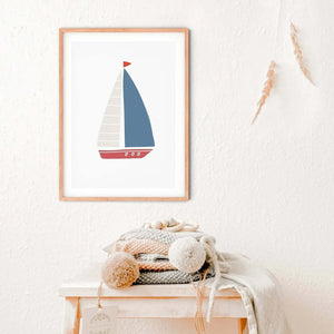 Sejlbådsplakat til børn - Børneplakat