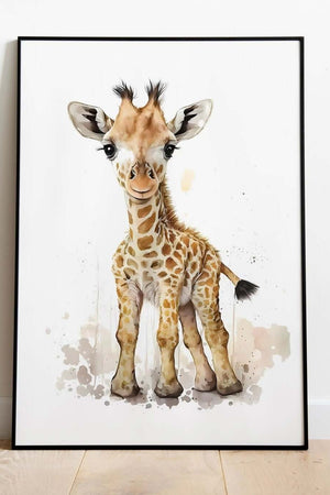 Børneplakat med dyr - "Giraf" Ellens Shop