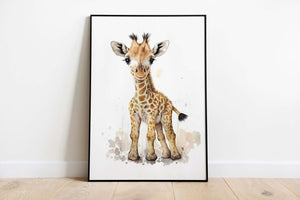 Børneplakat med dyr - "Giraf" Ellens Shop