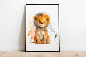 Børneplakat med dyr - "Løve" Ellens ShopBørneplakat med dyr - "Løve": Gør dit barns værelse til et eventyrland med vores farverige løveplakat. Denne charmerende børneplakat indfanger en legende og venlig løve i livlige nuancer, der vil inspirere og underholde dit barn.