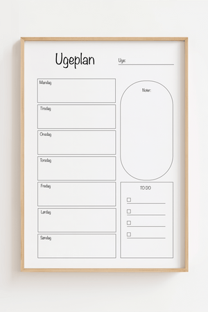 minimalistisk ugeplan
ugeplan plakat 50x70
ugeplan planner
ugeplan til familien
ugeplan med to do
ugeplan til køkken
ugeplan til væggen
ugeplan planner plakat
ugentlig plan plakat