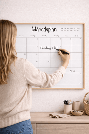 Månedsplan plakat