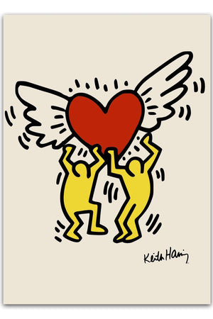 Hold your heart - Keith Haring Plakat