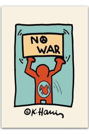 No War - Keith Haring Plakat | Kunstplakater til hjemmet