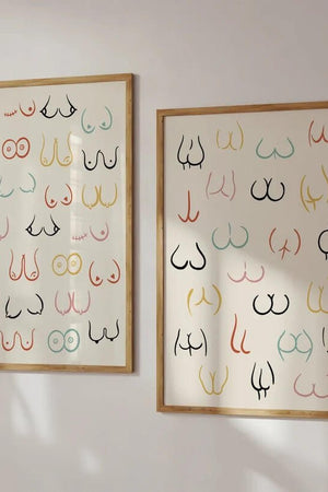 Body Positive Titties Plakat - Fejr Selvaccept & Positiv Kroppsholdning