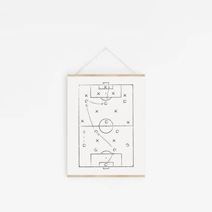 Fodboldbane - Fodboldplakat