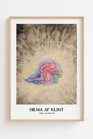 Mother and Child plakat – Hilma af Klint abstrakt kunstplakat med mor og barn motiv