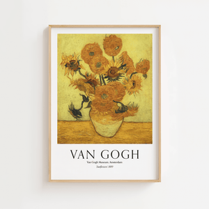 Sunflowers plakat 1889 – Van Gogh solsikker kunstplakat