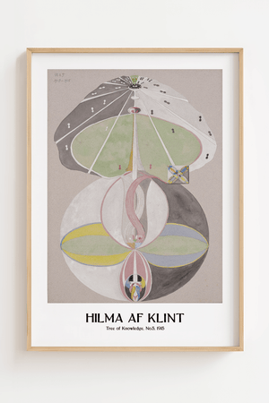 Tree of Knowledge No.5 plakat – Hilma af Klint abstrakt kunstplakat med symbolik og geometriske former