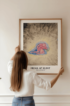Mother and Child plakat – Hilma af Klint abstrakt kunstplakat med mor og barn motiv